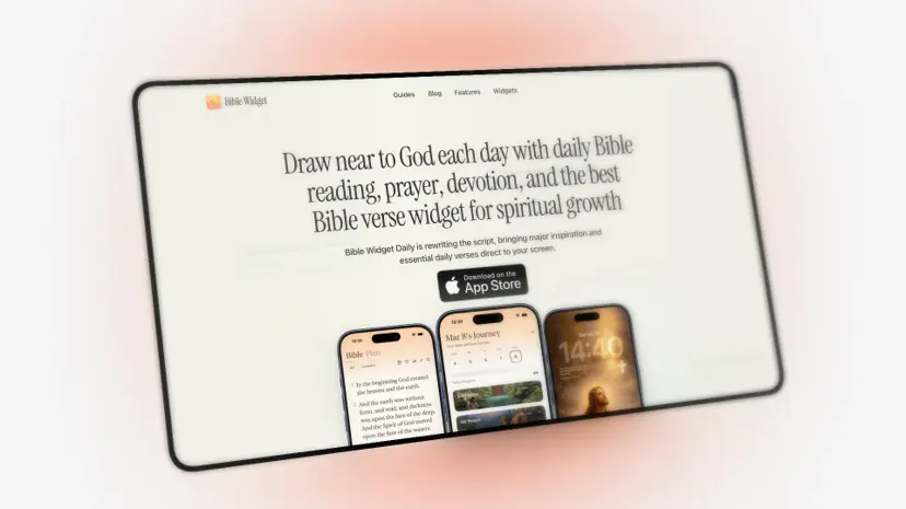 Bible Widget Landing Page Case Study